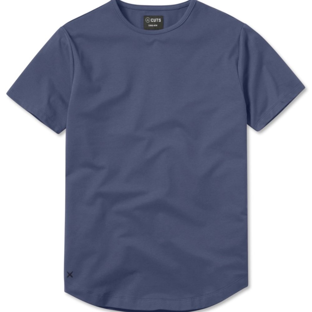 Cuts S/S Curve-Hem Tee - Moonshadow